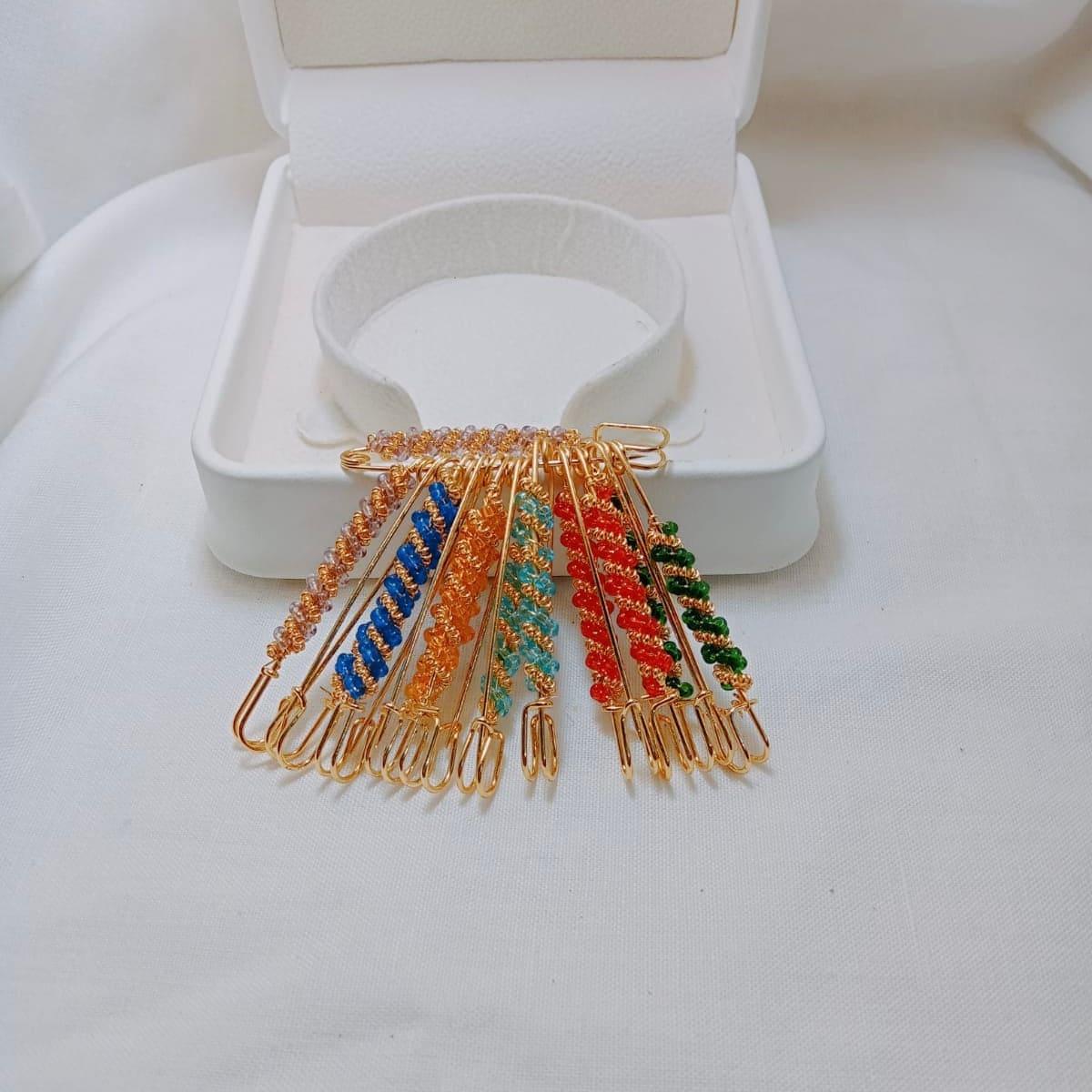 Pack Of 12 Multicolor Bead Pin, Decorative Safety Brooch Pins, Muslim Hijab Clip, Simulated Pearl Scarf Clip, Stylish New Hijab Pins, Ethnic Traditional Clip on Fashion Accessory Pack Of 12 Multicolor Bead Pin, Decorative Safety Brooch Pins, Muslim Hijab Clip, Simulated Pearl Scarf Clip, Stylish New Hijab Pins, Ethnic Traditional Clip on Fashion Accessory